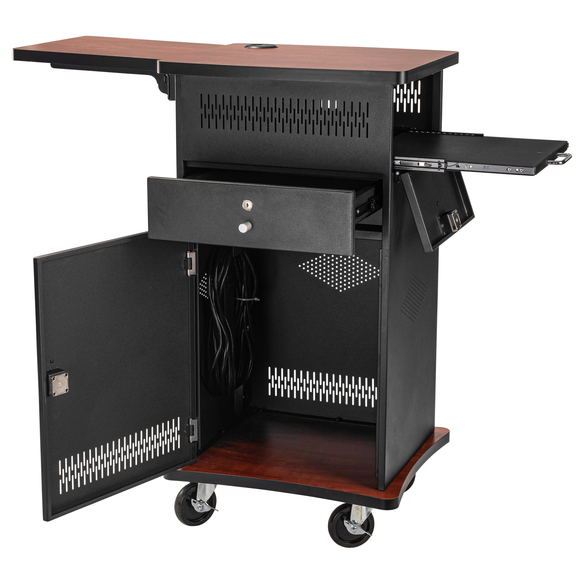 National Public Seating, Wizard Presentation Cart, Width 21 in, Height 40 in, Depth 18 in, Model# WZD
